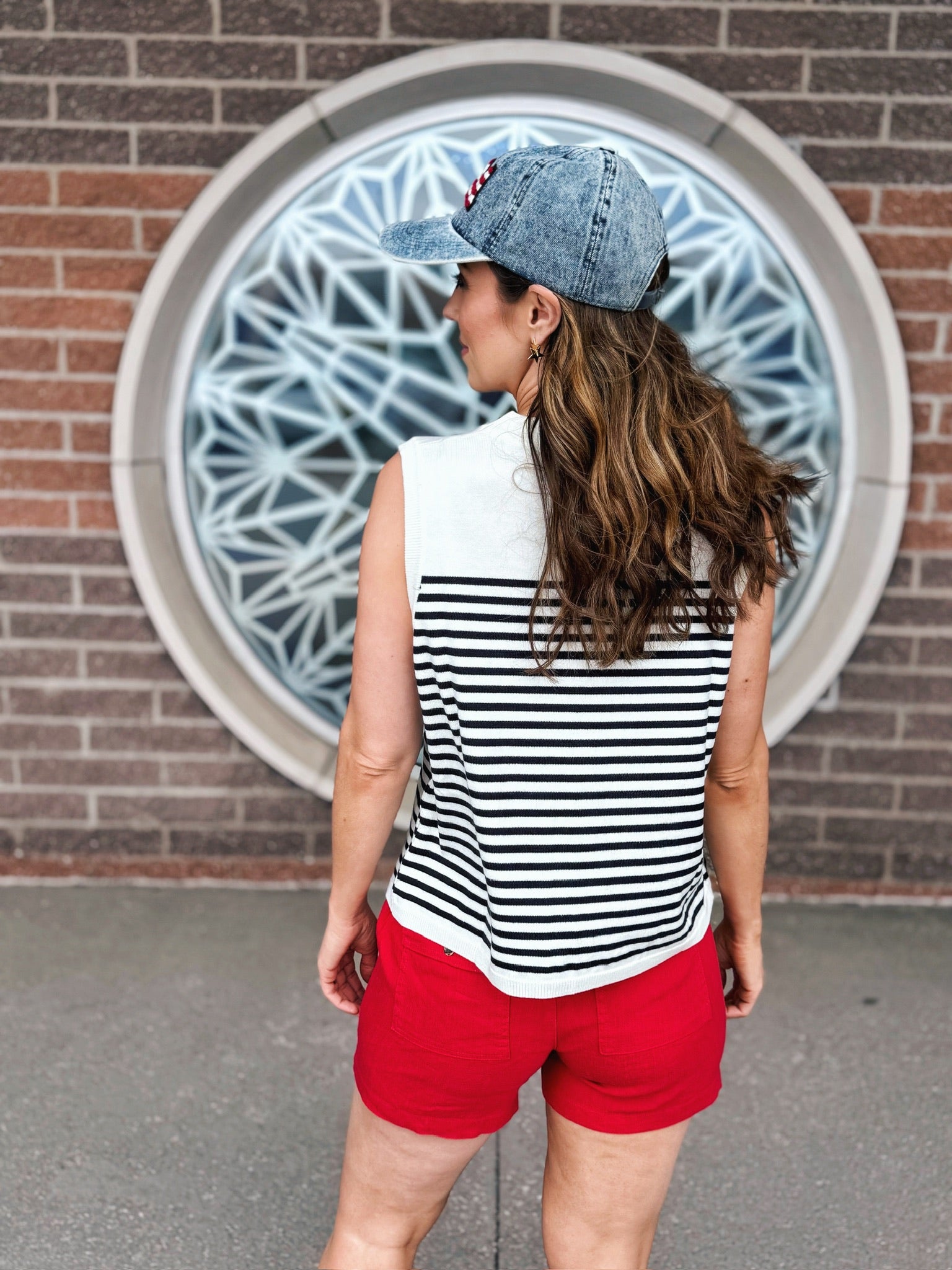 Women’s American Flag Knit Tank Queen of Sparkles