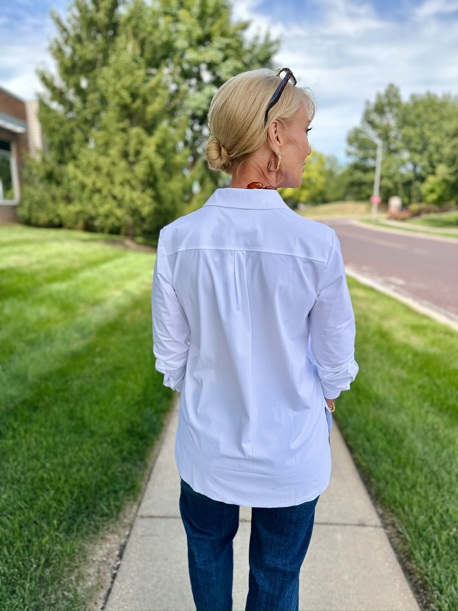 Schiffer Button Down in White