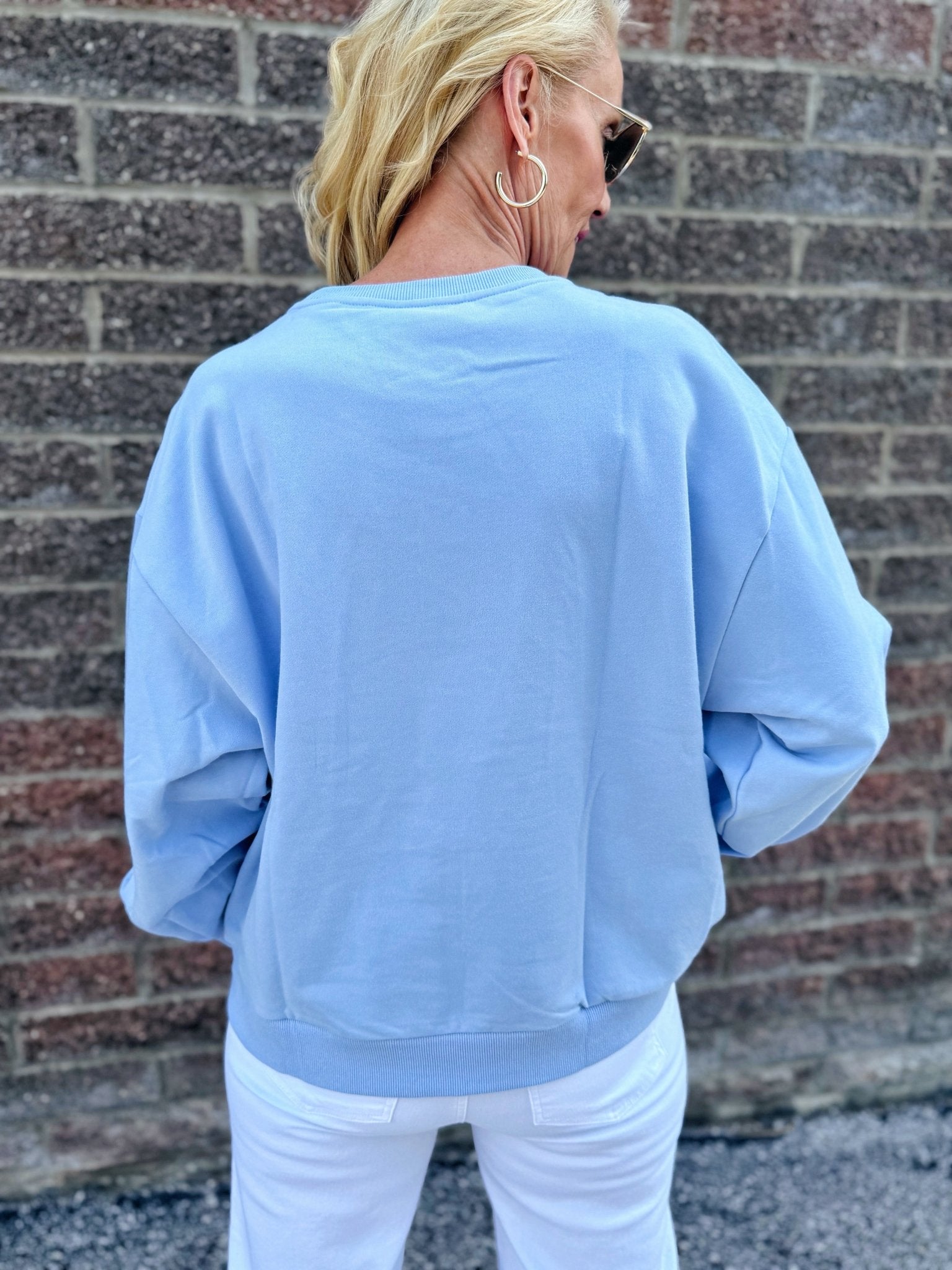 Queen of Sparkles Blue Angels Sweatshirt - Amelia's Boutique