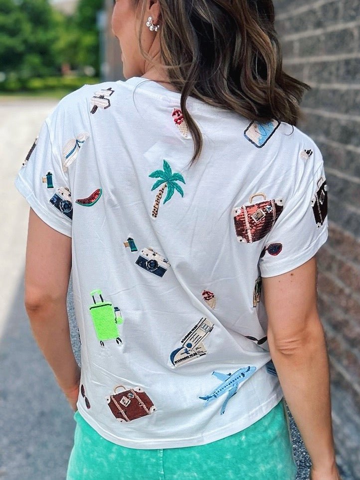 Queen of Sparkles Traveler Women’s Tee - Amelia's Boutique