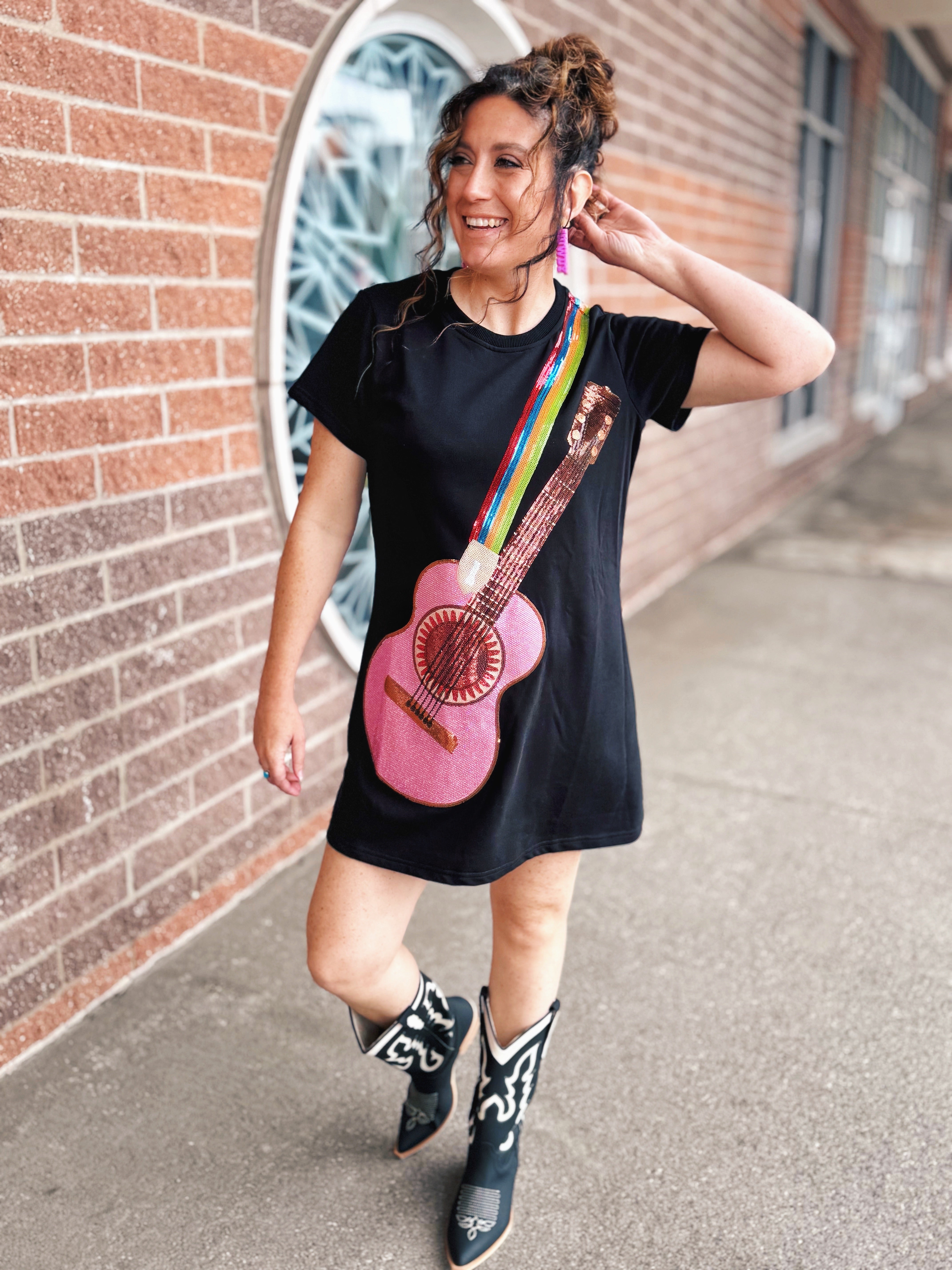 Queen of Sparkles Guitar Tee/Dress