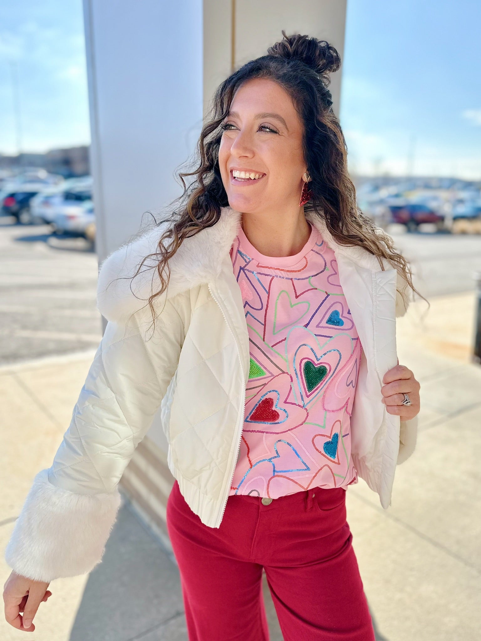 Queen of Sparkles Groovy Heart Tee