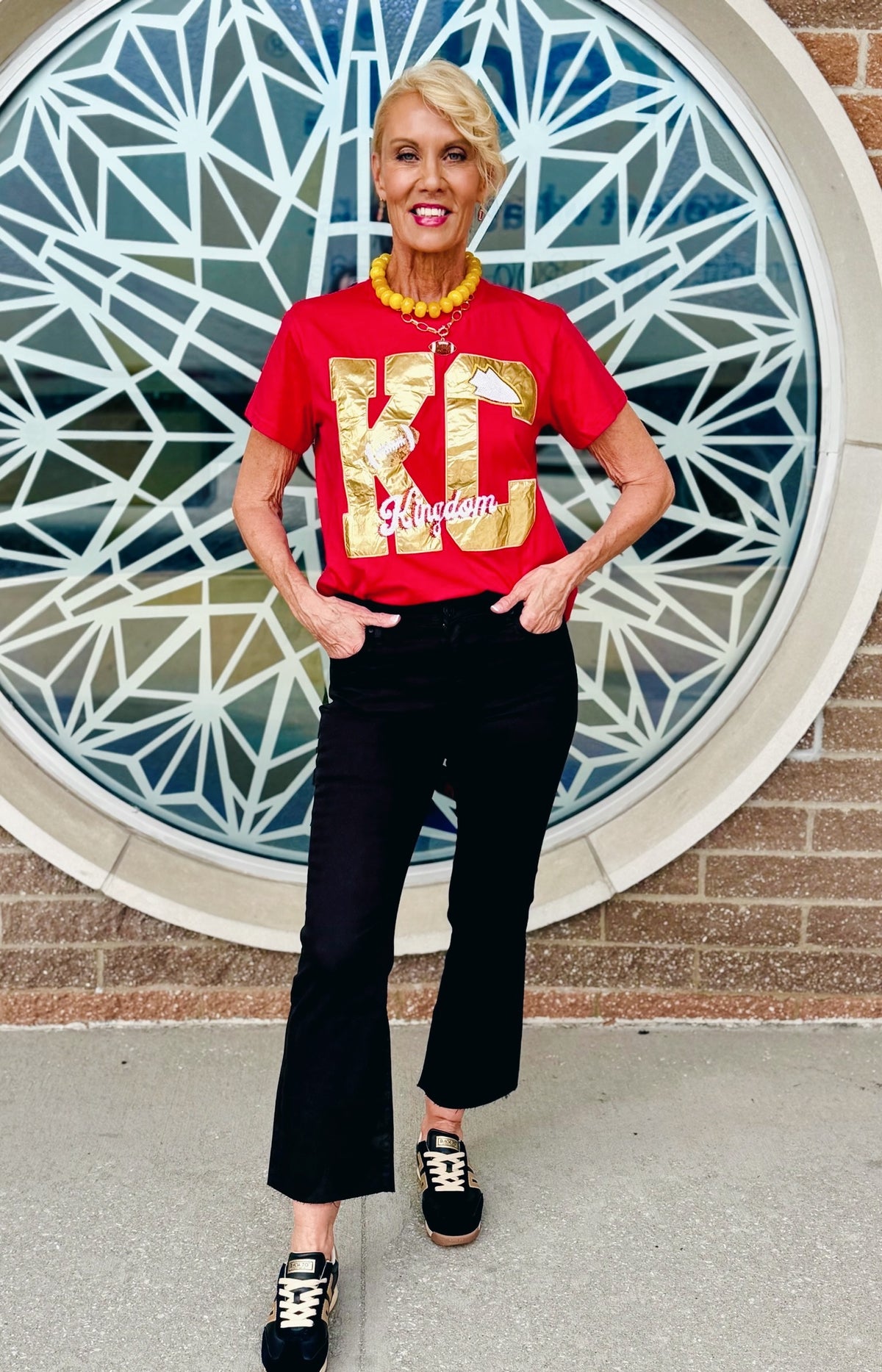 Metallic KC Tee - Queen of Sparkles X Amelia's Boutique