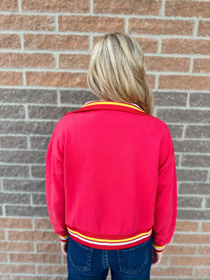 Queen of Sparkles X Amelia's Boutique - Fuzzy Kansas City Script Sweatshirt