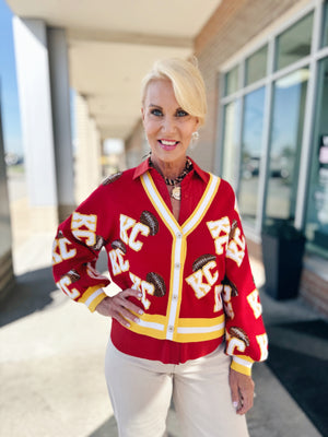 KC All Over Cardigan - Queen of Sparkles x Amelia's Boutique