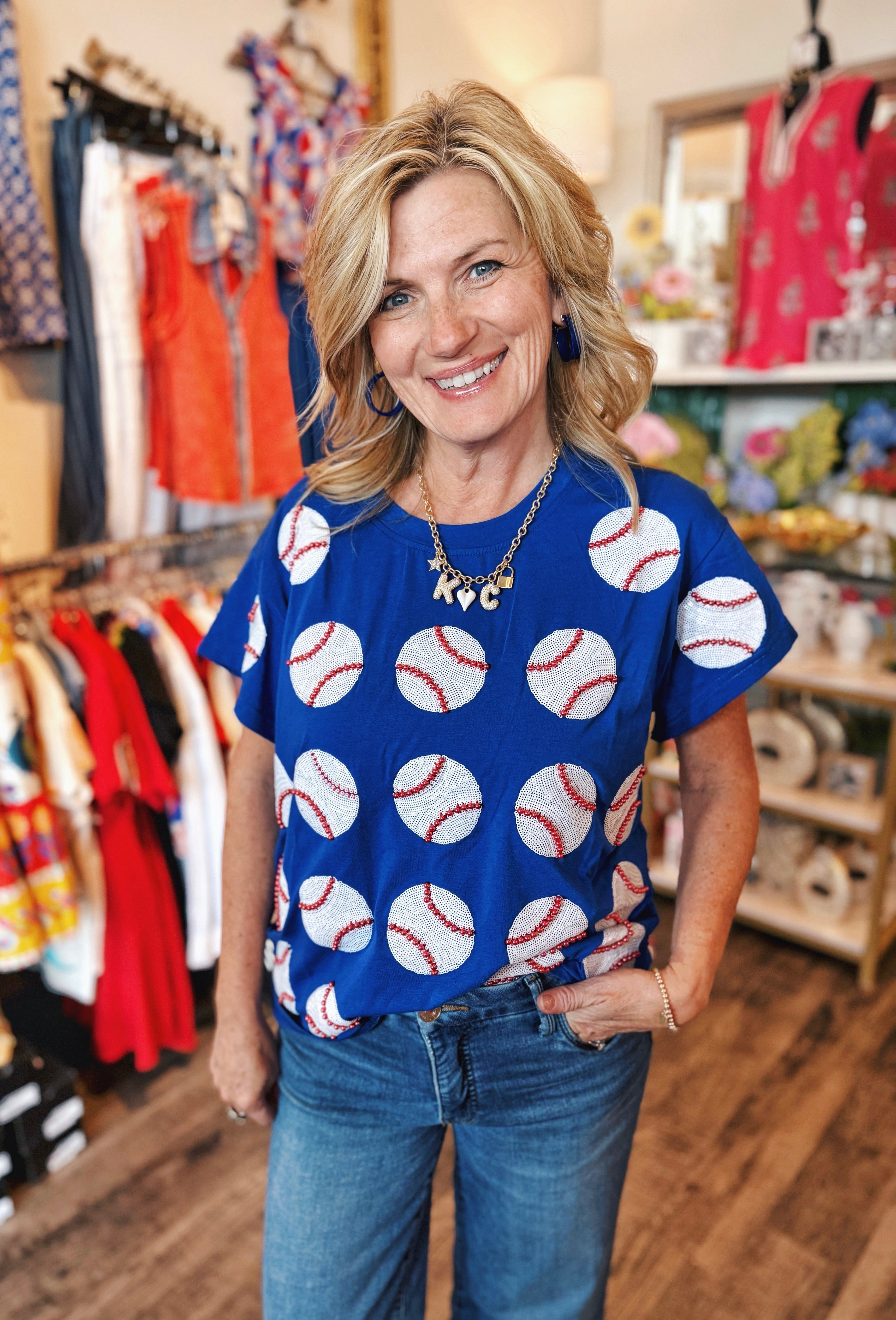 Queen of Sparkles Scatter Baseball Tee