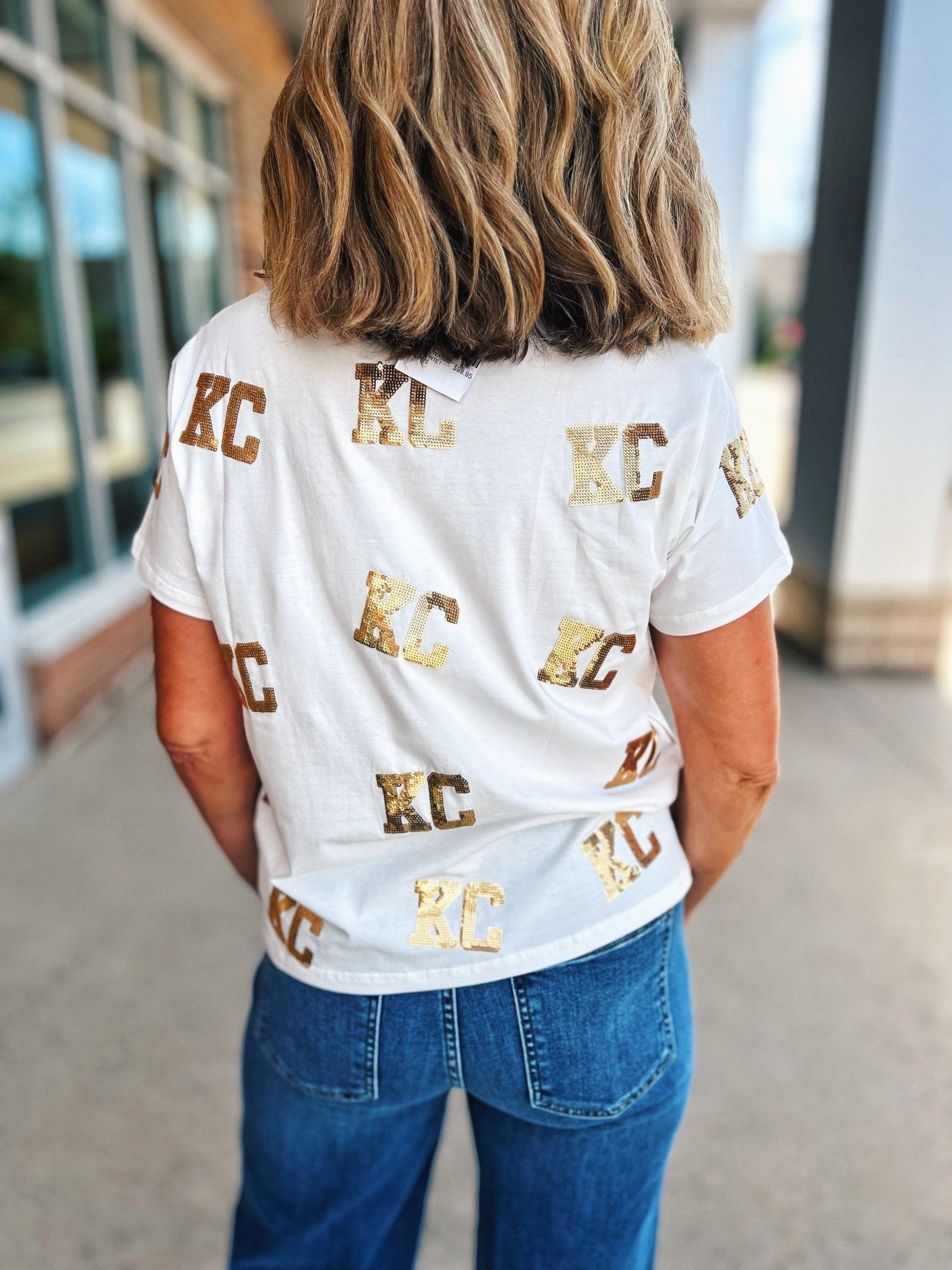 Queen of Sparkles Gold KC Scatter Tee - Amelia's Original - Amelia's Boutique