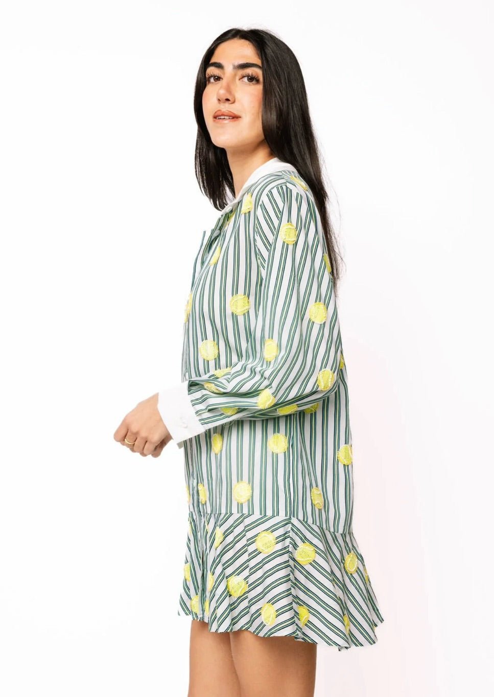 Queen of Sparkles Tennis Button Up Dress - Amelia's Boutique