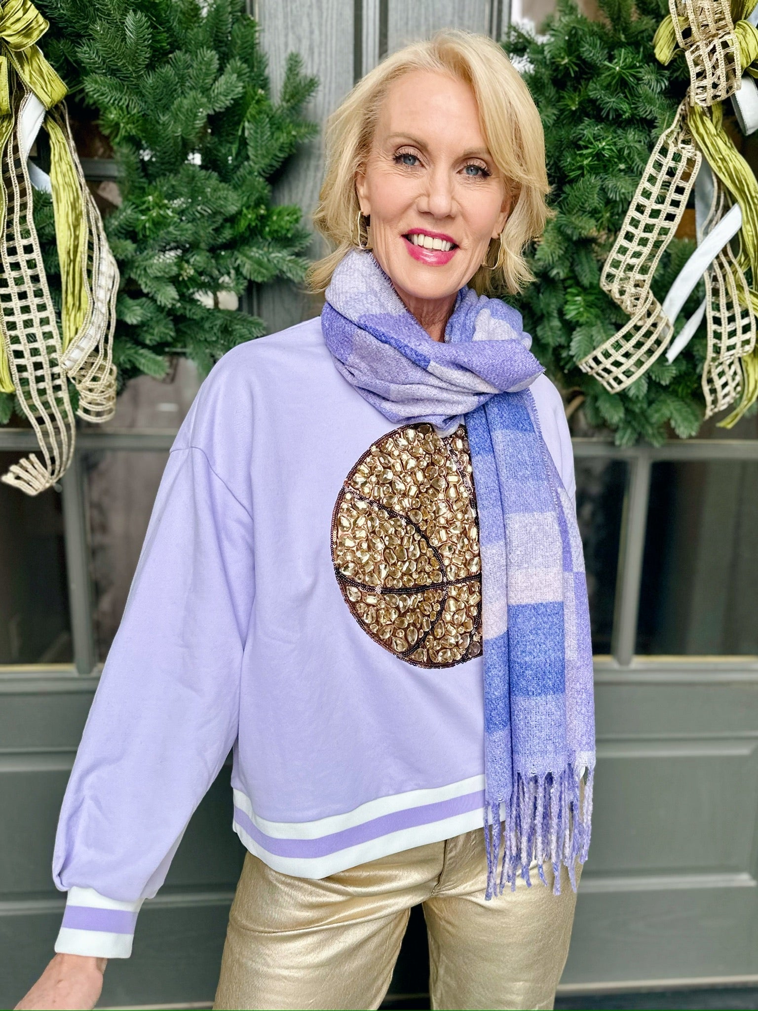 Queen of Sparkles K State Basketball Sweatshirt - Amelia's Boutique