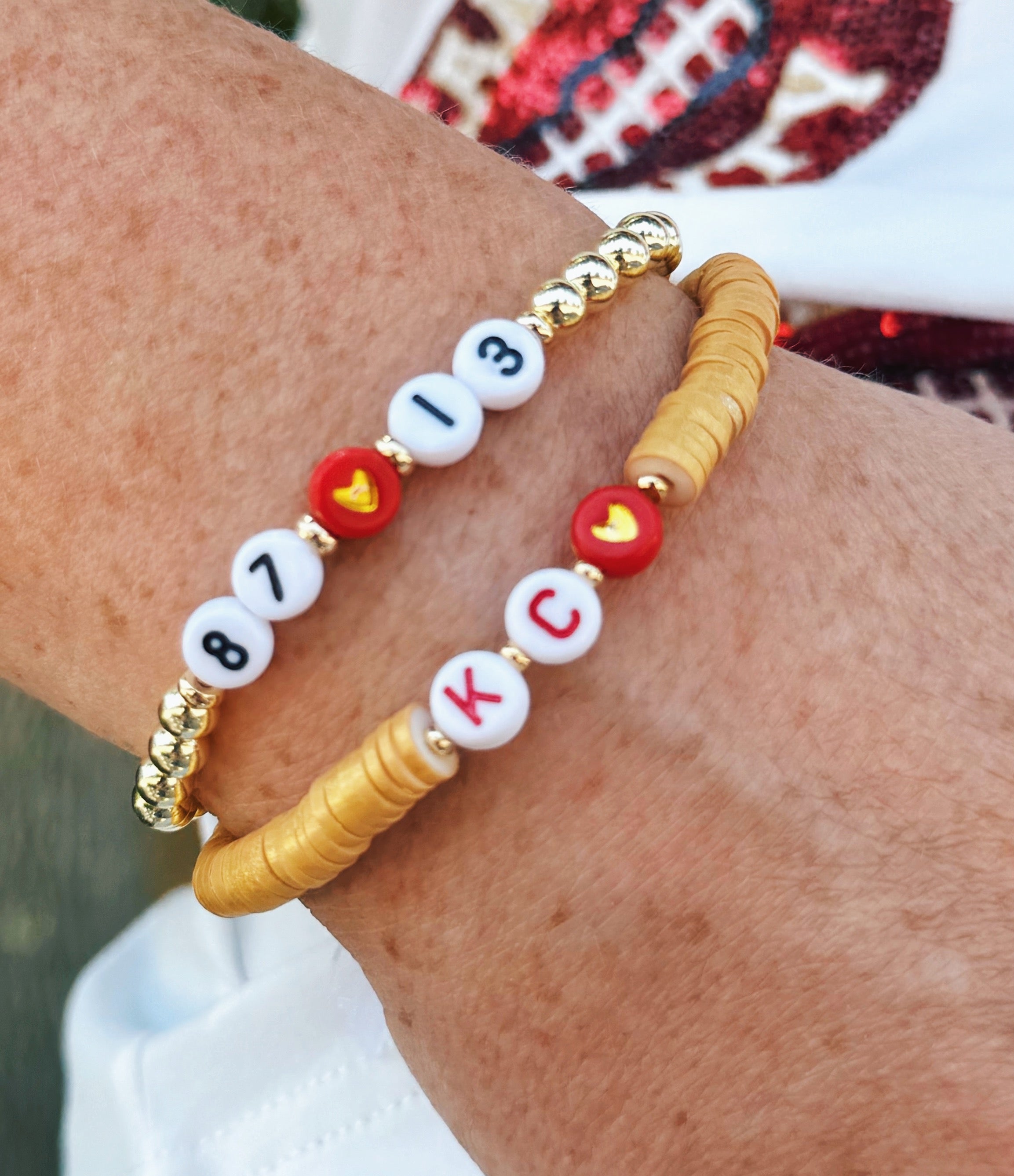 Stretchy Gold Bead 87+13 Friendhsip Bracelet