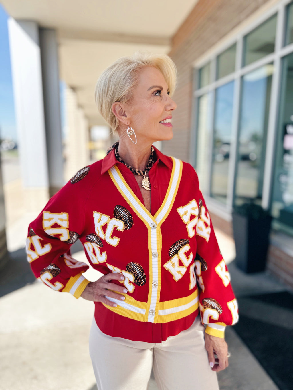 KC All Over Cardigan - Queen of Sparkles x Amelia's Boutique