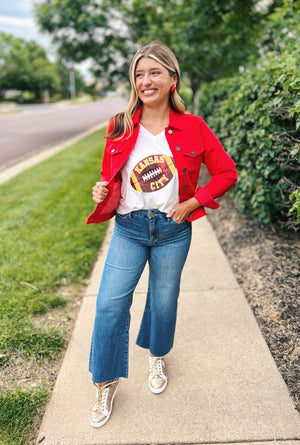 Red Jean Jacket