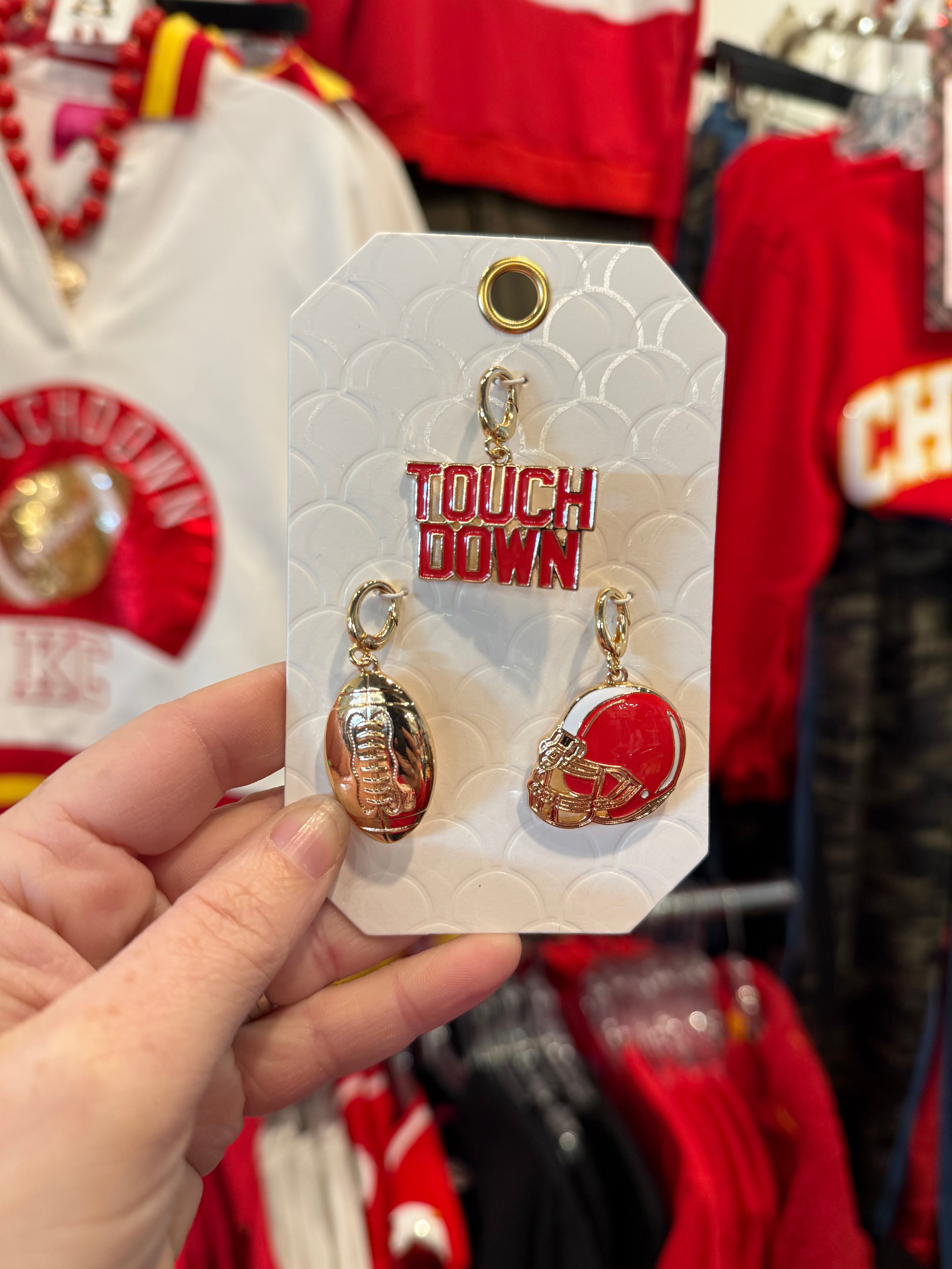 Touchdown Football Shoe Charms