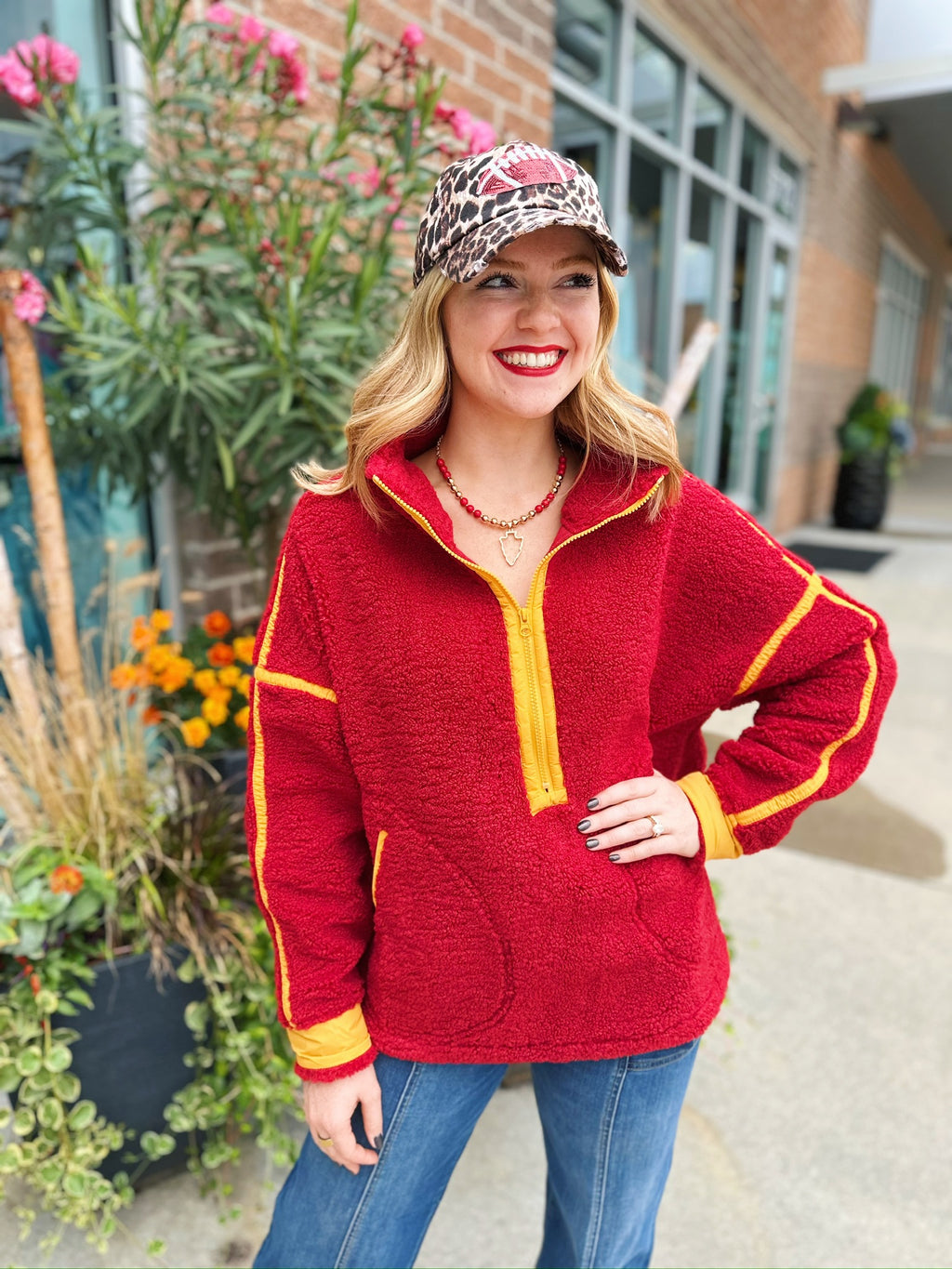 Sherpa Pullover in Game Day Colors