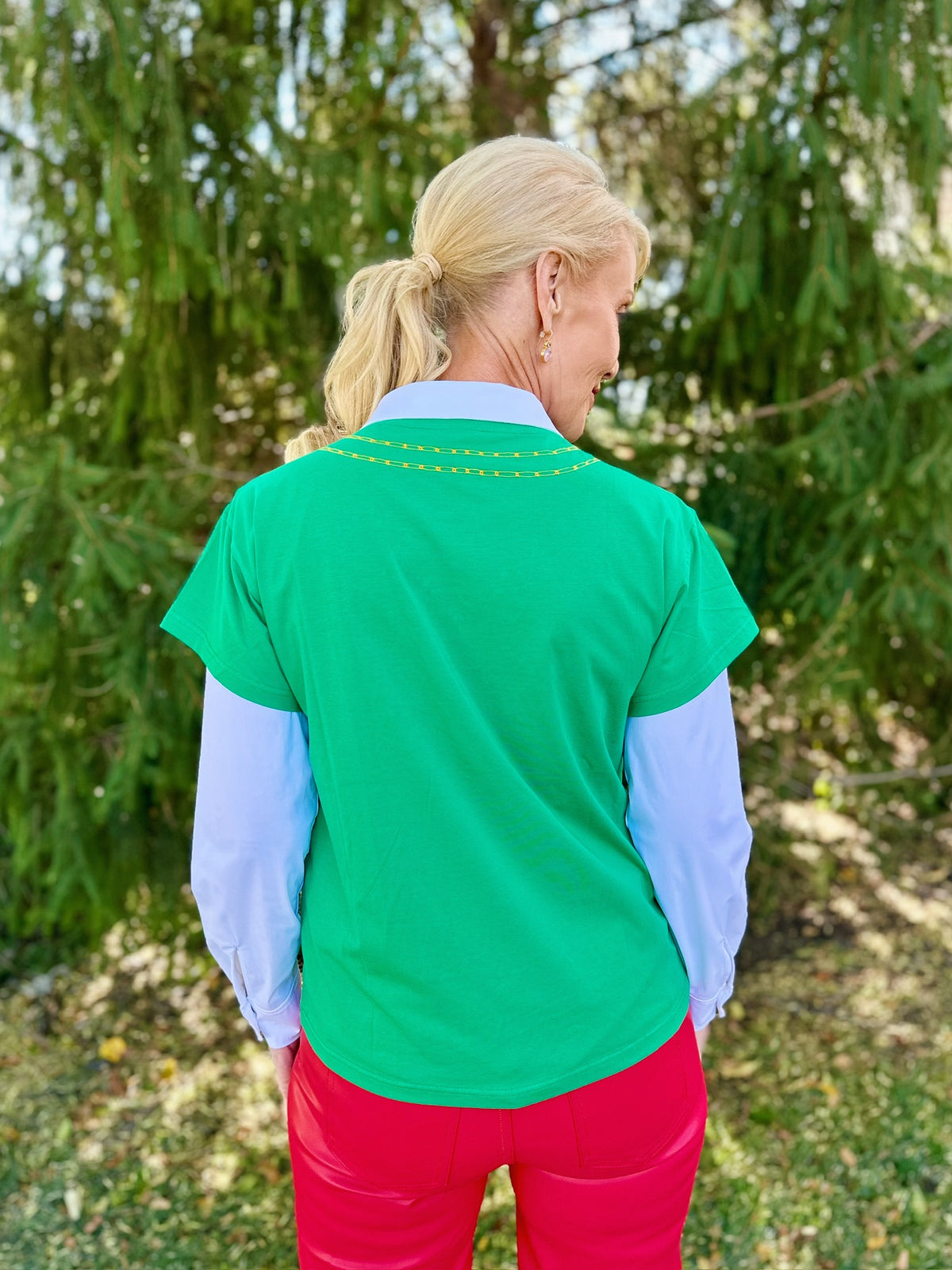 Queen of Sparkles Merry Charm Necklace Tee - Amelia's Boutique