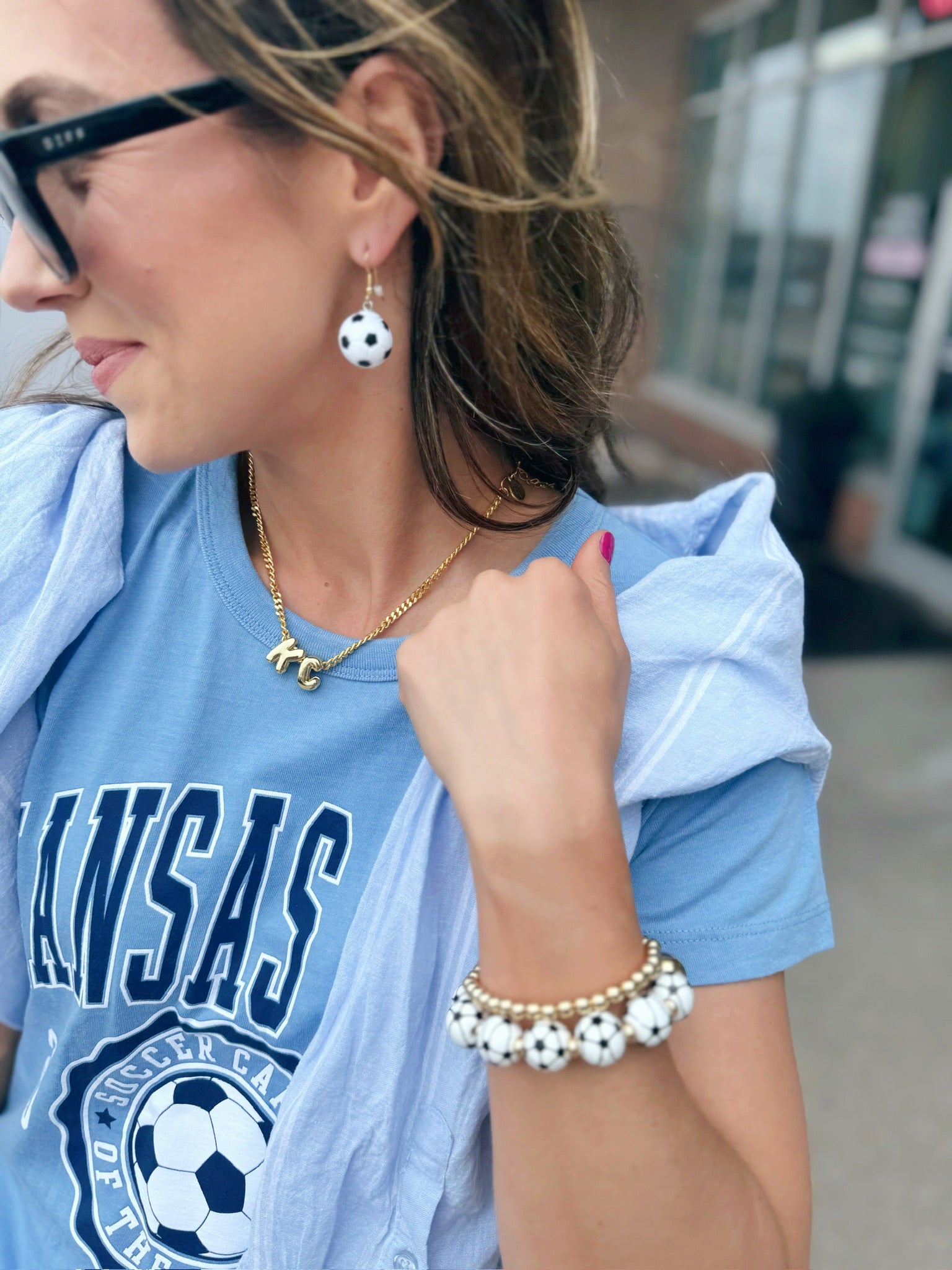 Kansas City Soccer Tee in Blue