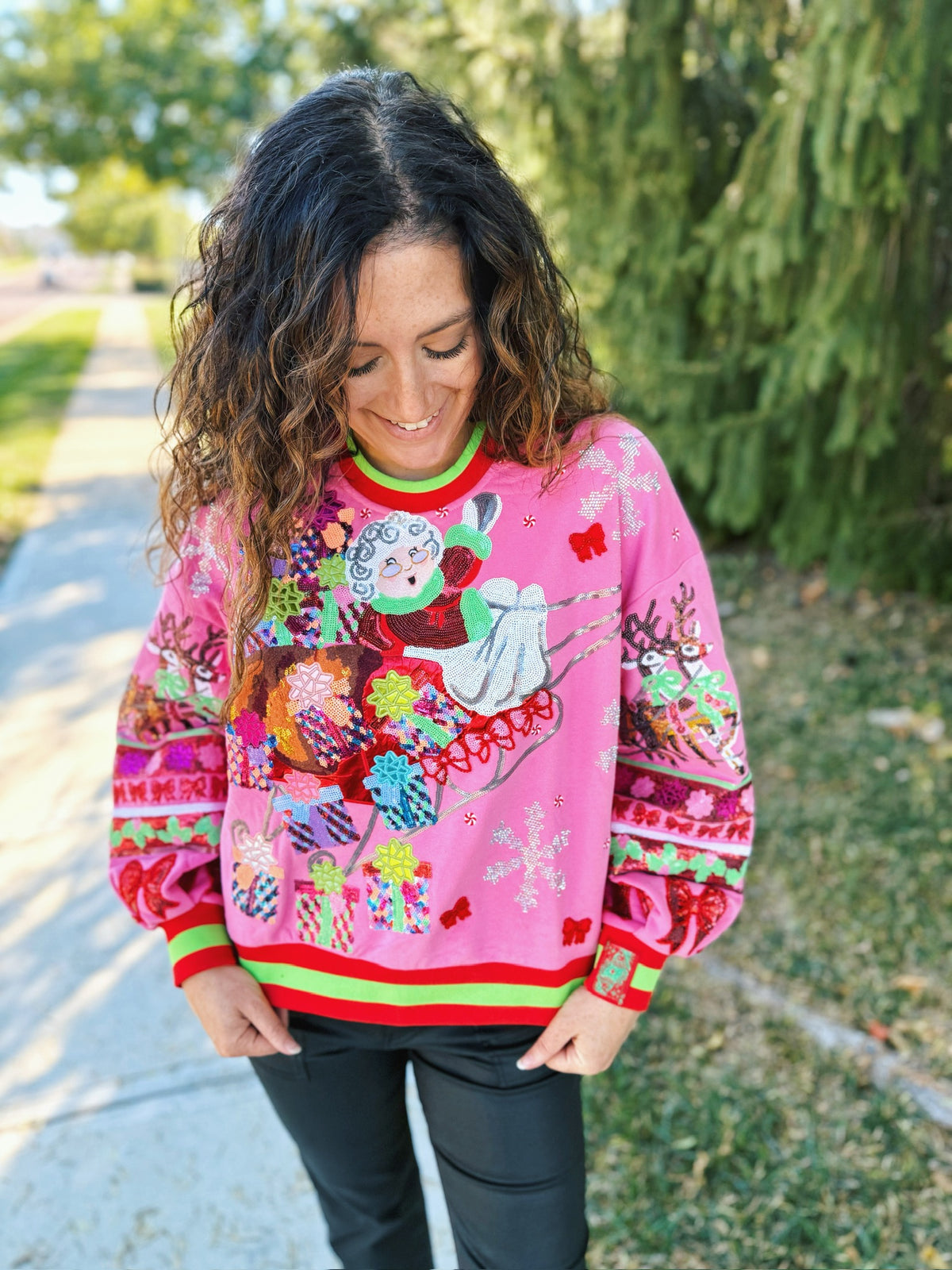 Queen of Sparkles Vintage Mrs. Clause Sweatshirt