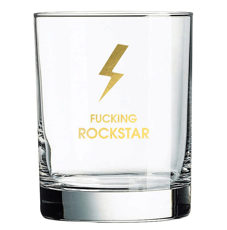 F**king Rockstar Rocks Glass - Amelia's Boutique