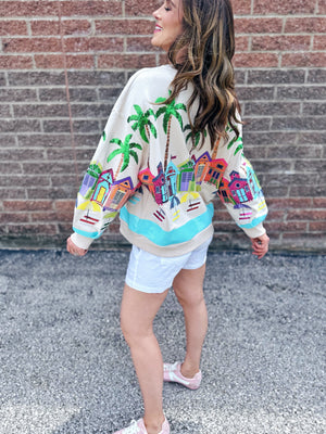 Queen of Sparkles Beach Town Sweatshirt