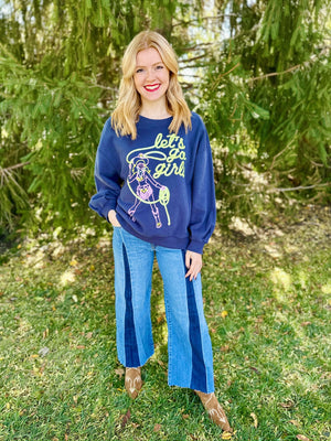 Queen of Sparkles Let's Go Girls Rodeo Sweatshirt