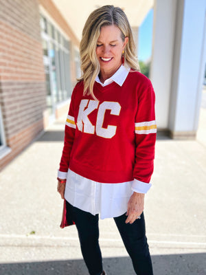 QOS Varsity KC Sweater