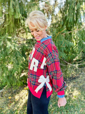 Holiday Plaid Merry Sweatshirt