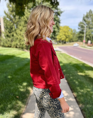 KUT Jean Jacket in Cherry