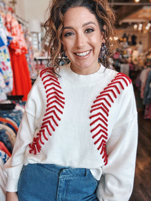 Queen of Sparkles Baseball Sweater