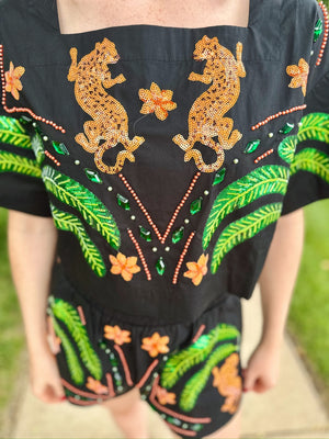 Queen of Sparkles Jungle Top