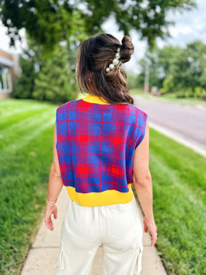 Queen of Sparkles (Licensed) KU Jayhawks Sweater Vest