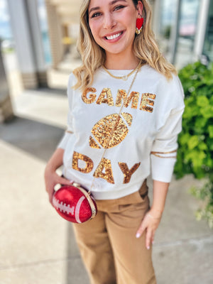 Rhinestone Football Purse
