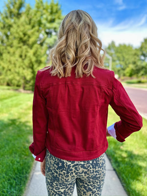 KUT Jean Jacket in Cherry