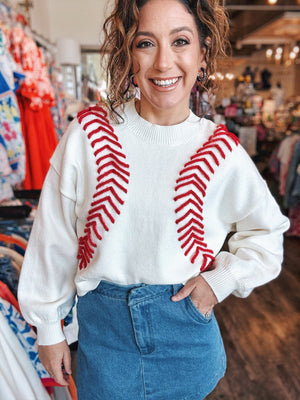 Queen of Sparkles Baseball Sweater