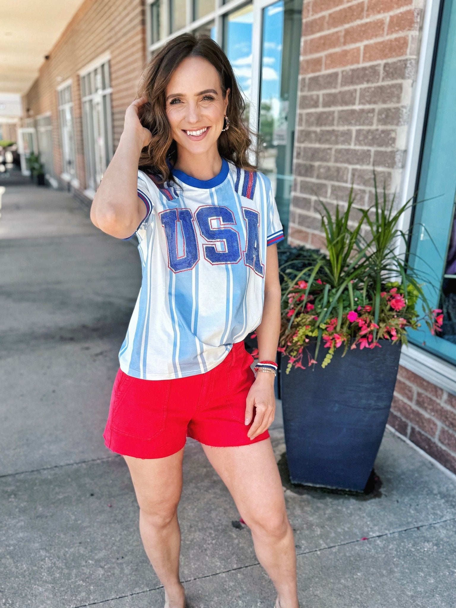 Queen of Sparkles Custom USA Soccer Jersey - Amelia's Boutique