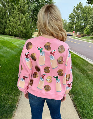Queen of Sparkles Milk & Cookies Sweatshirt