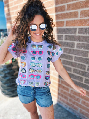 Queen of Sparkles Sunglasses Tee