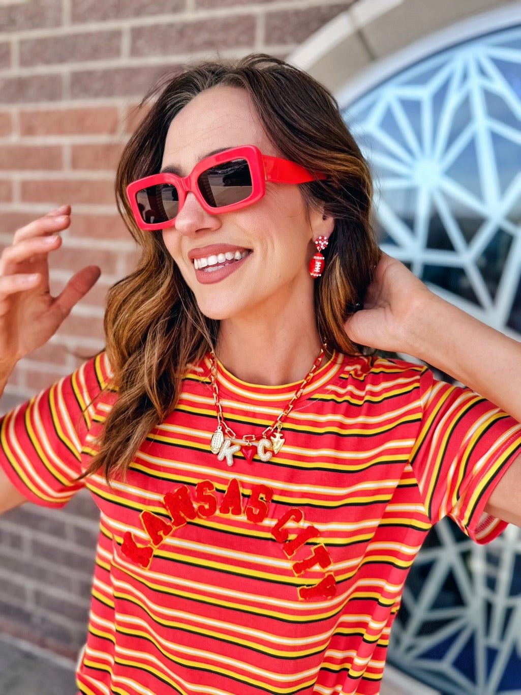 Women’s Kansas City Stripe Tee - Amelia's Boutique