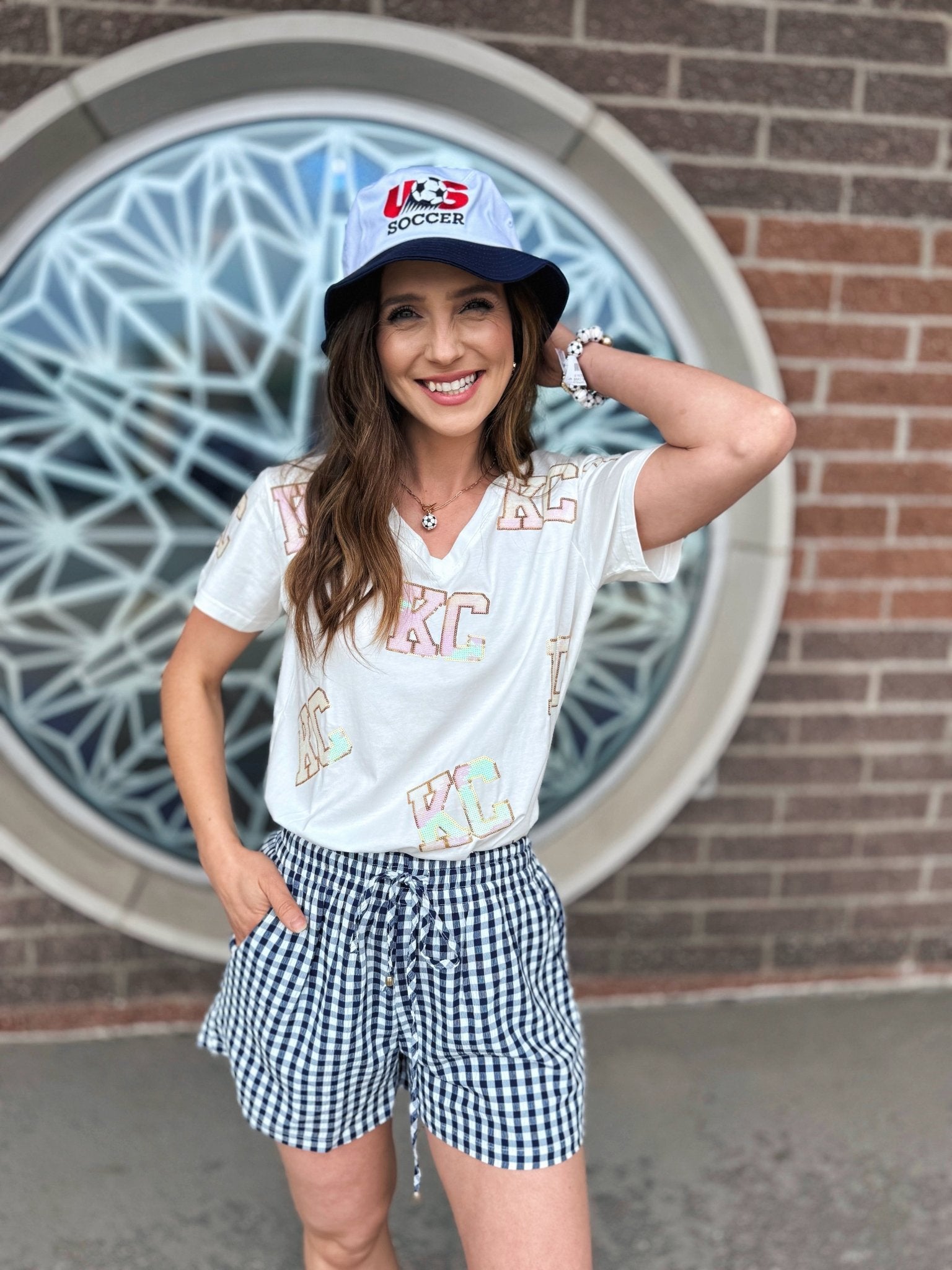 Queen of Sparkles x Amelia’s Boutique Iridescent KC All Over Women’s Tee - Amelia's Boutique