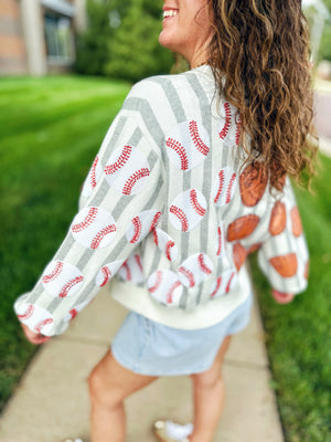Queen of Sparkles Baseball Cardigan