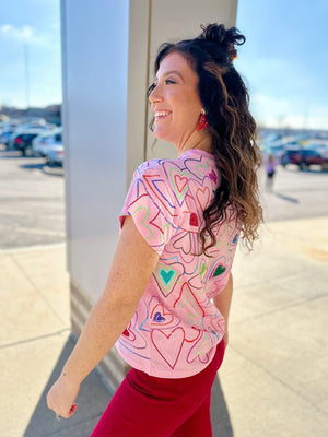 Queen of Sparkles Groovy Heart Tee