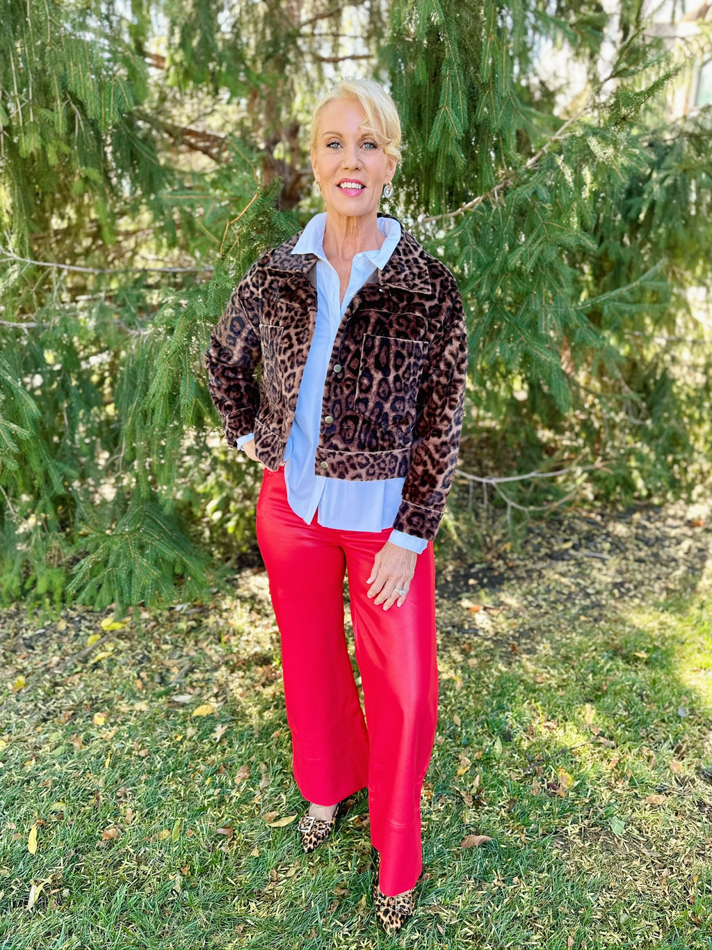 Cheetah Faux Fur Jacket