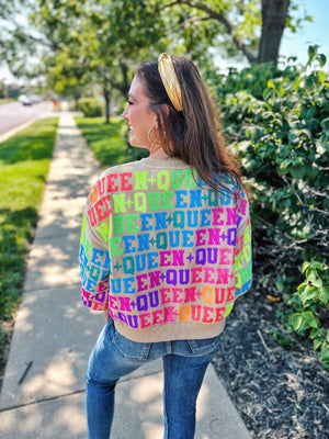 Neon Queen All Over Sweatshirt