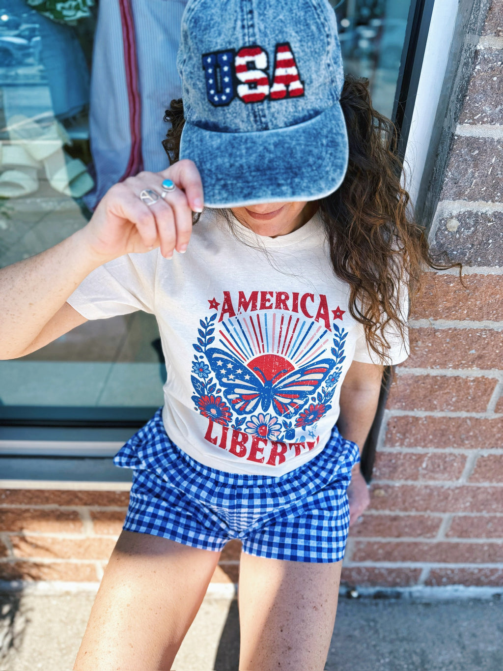 Women’s “America - Land of Liberty” Graphic Tee
