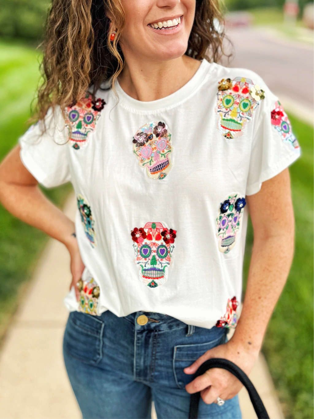 Queen of Sparkles Sugar Skull Tee