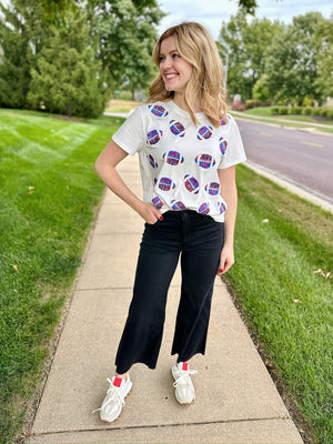 KU SCATTERED Footballs Queen of Sparkles x Amelia's Boutique