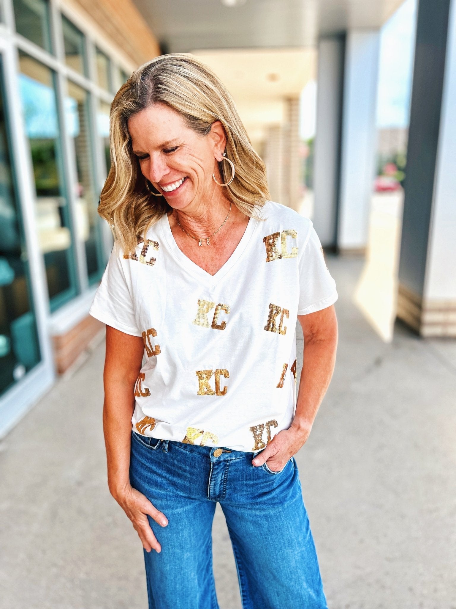 Queen of Sparkles Gold KC Scatter Tee - Amelia's Original - Amelia's Boutique