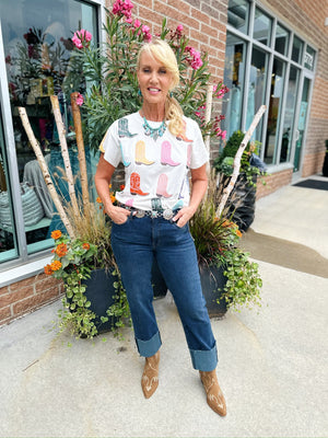 Queen of Sparkles Cowboy Boot Tee