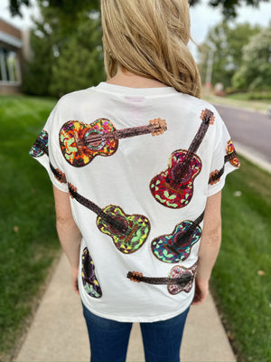 Queen of Sparkles Guitar Tee