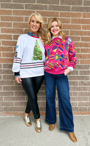 Queen of Sparkles Multi Jewel Ornament Sweater
