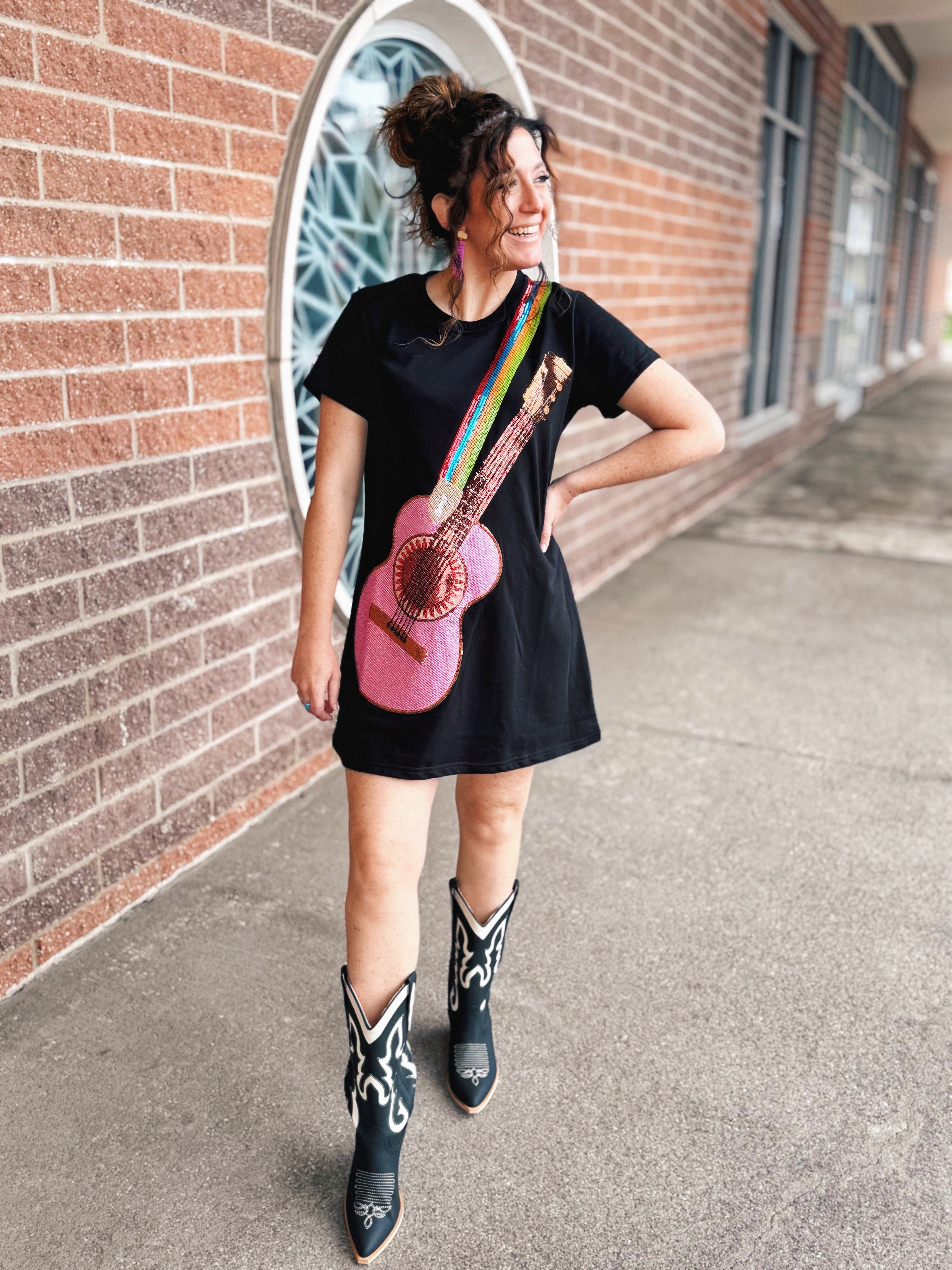 Queen of Sparkles Guitar Tee/Dress